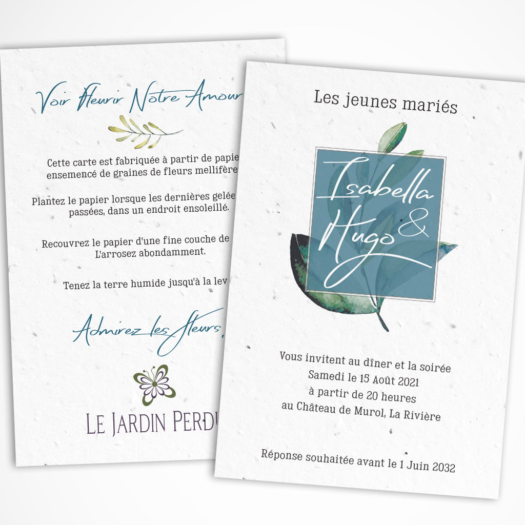 Carte d’invitation à planter