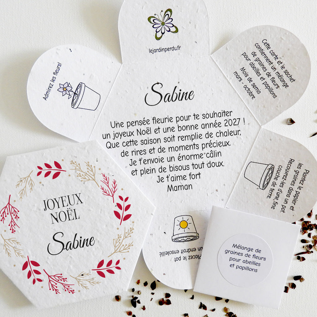 carte de Noël à planter 
