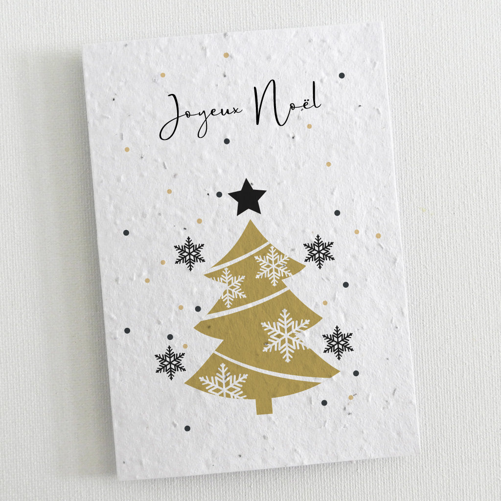 carte de noël écoresponsable papier ensemencé