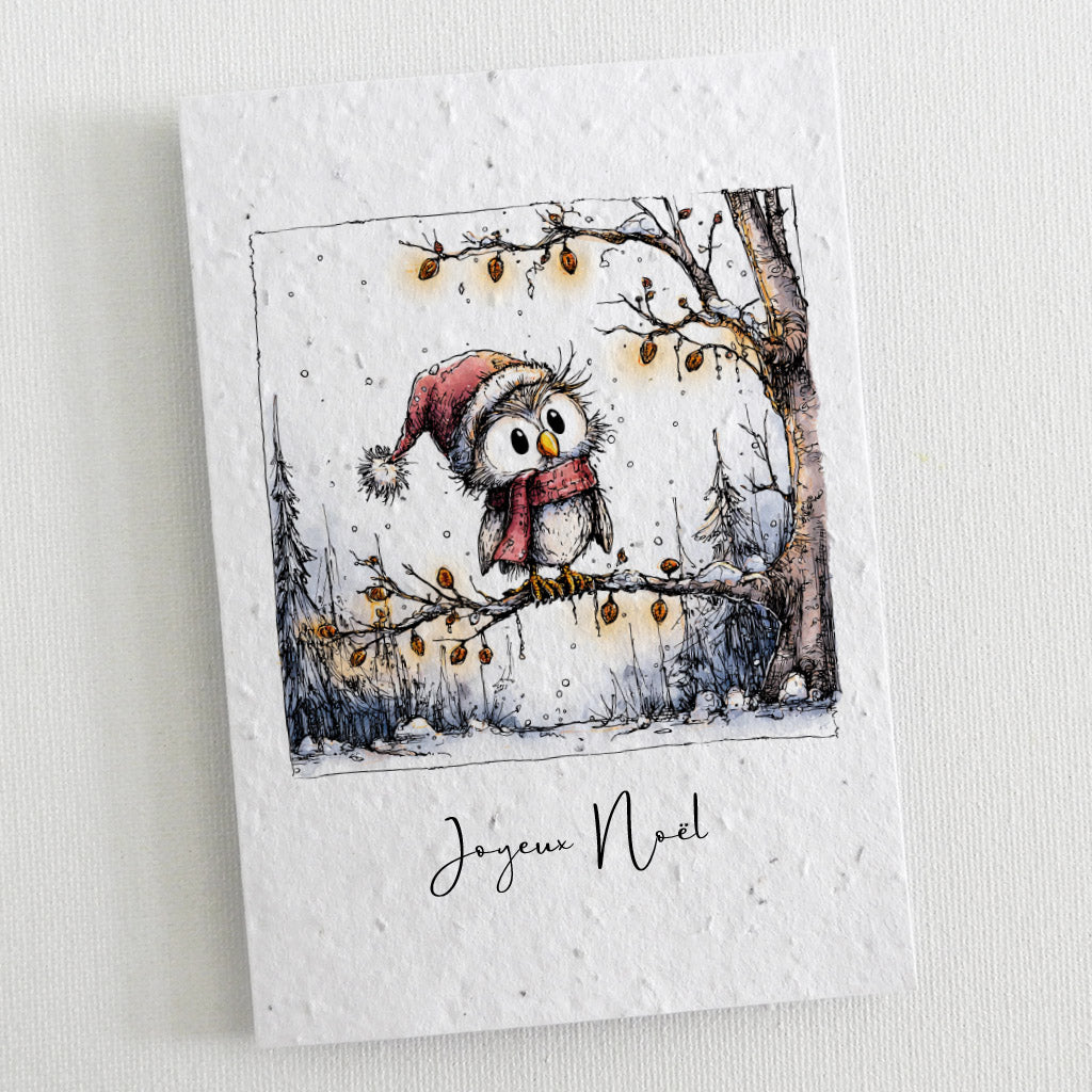 carte de Noël écoresponsable papier ensemencé
