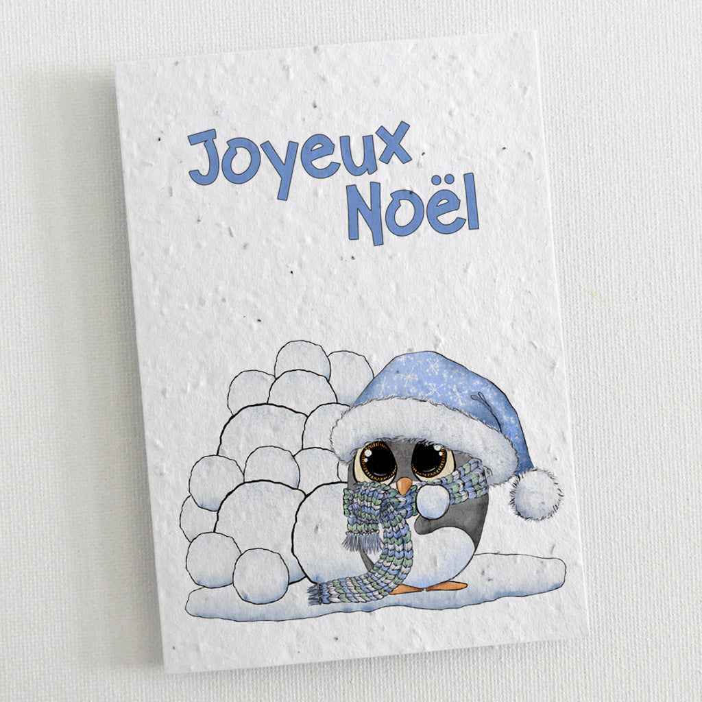 Carte de Noël papier ensemencé