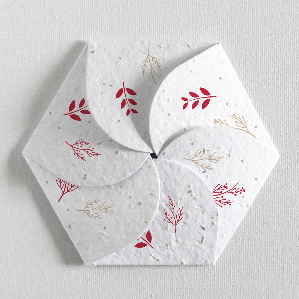 carte de Noël papier ensemencé