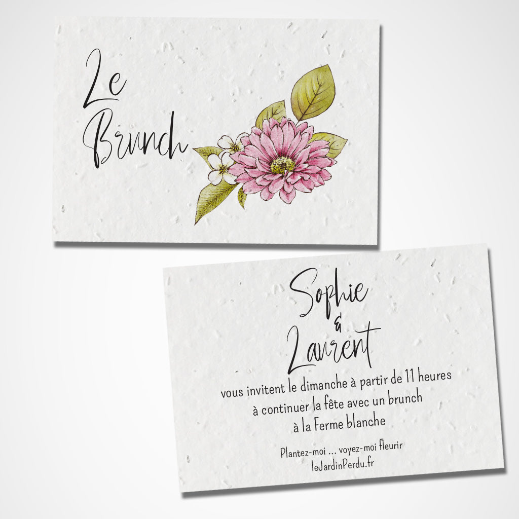 carte le brunch mariage à planter 