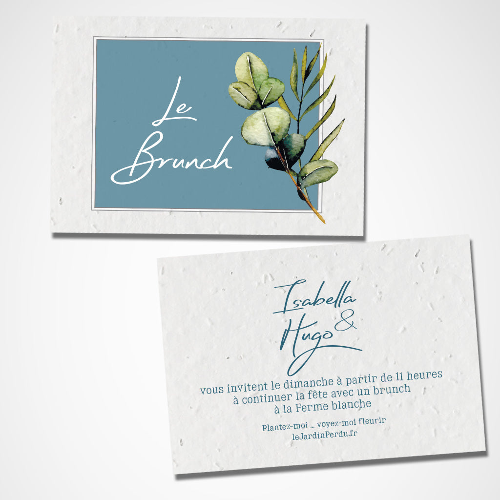 carte le brunch mariage écoresponsable papier ensemencé