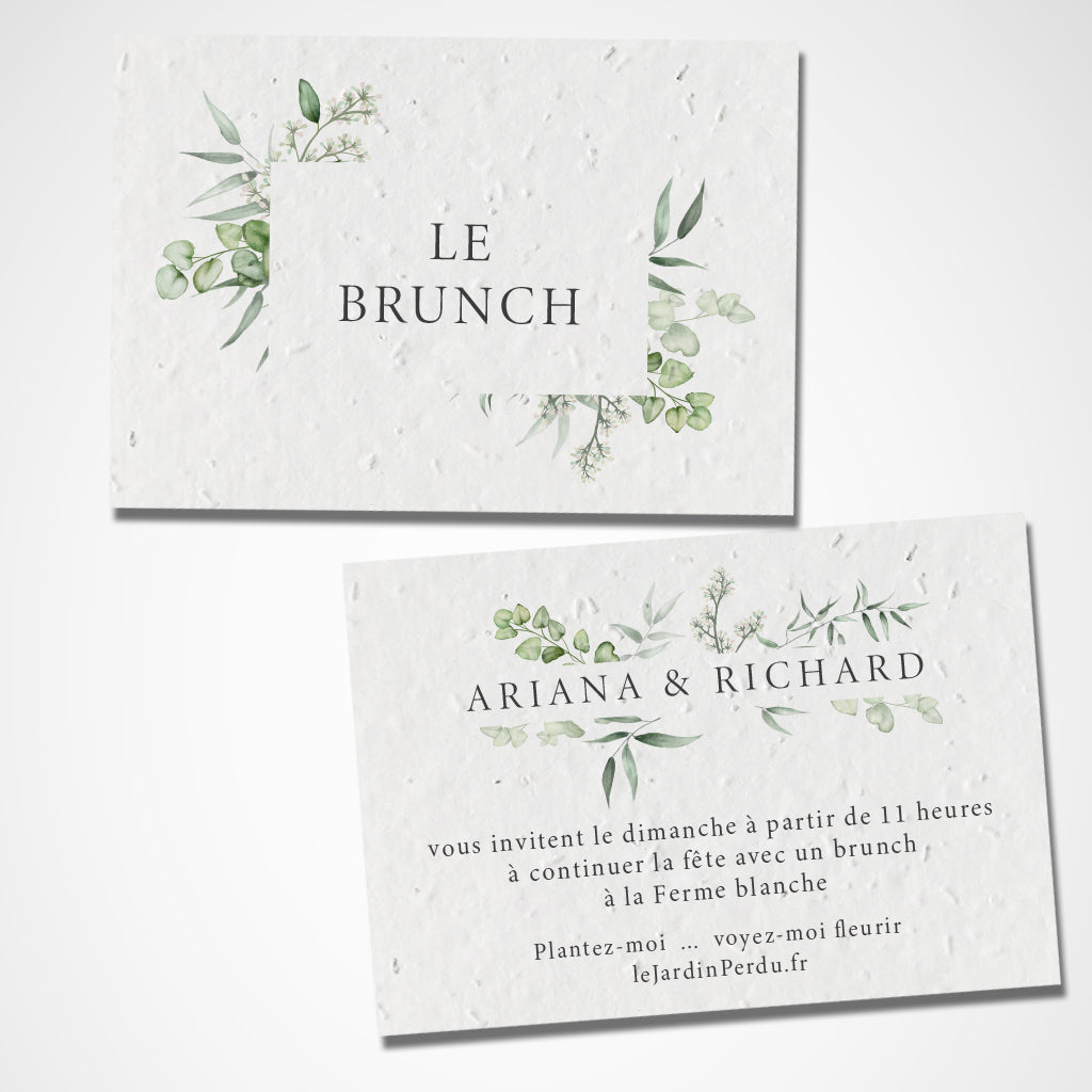 carte le brunch papier ensemencé