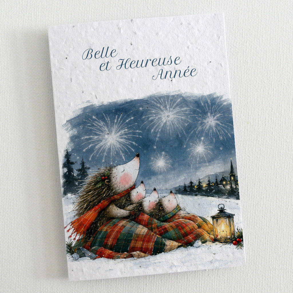 carte nouvel an à planter