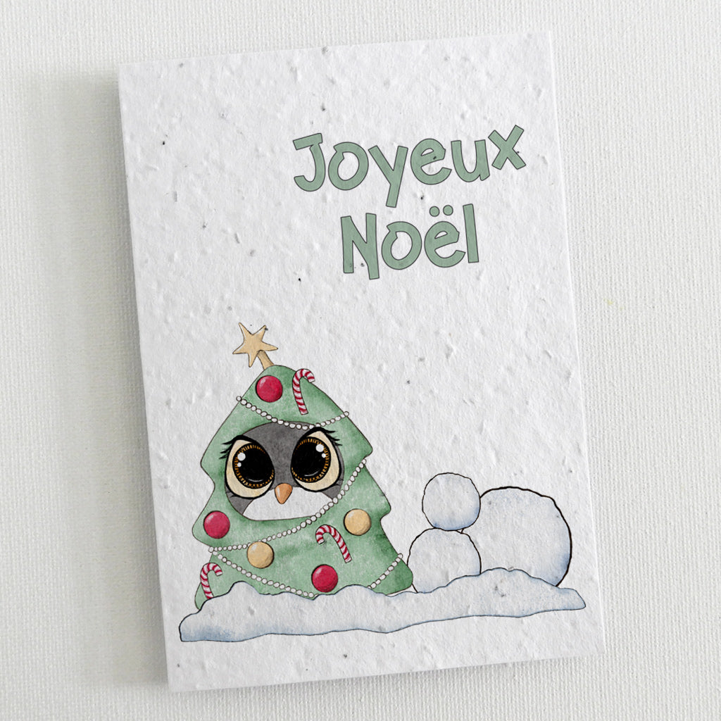 Carte papier ensemencé Noël