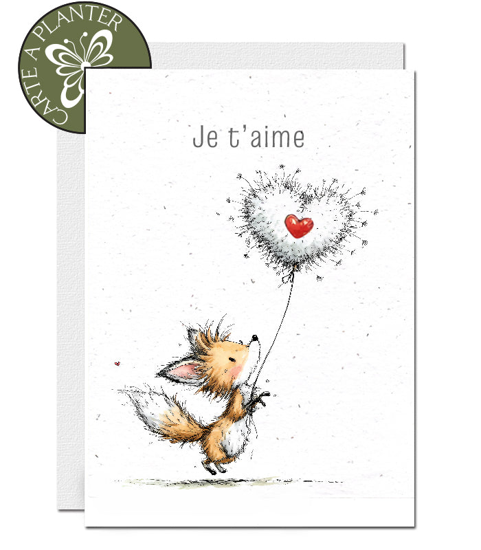 Plantable Valentines Day Card - Fox