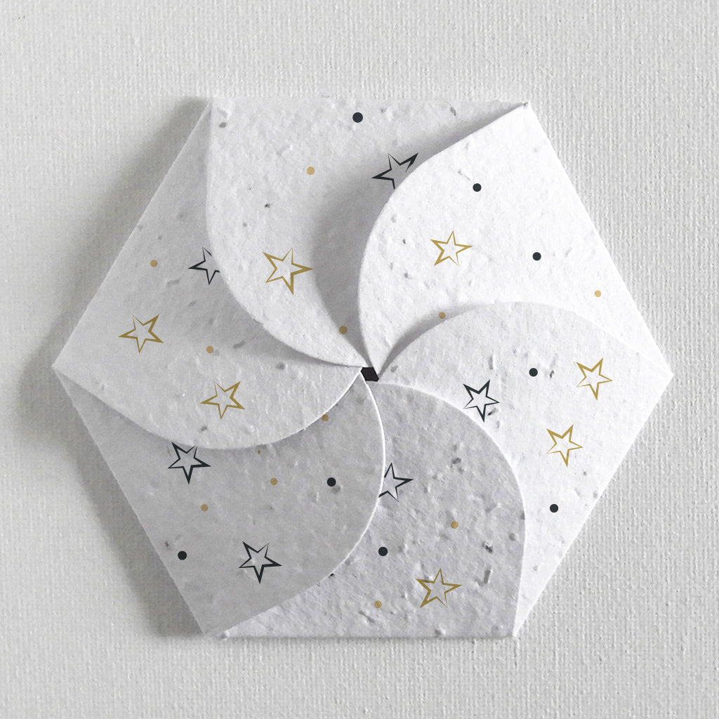 carte à planter Noël en forme pétale
