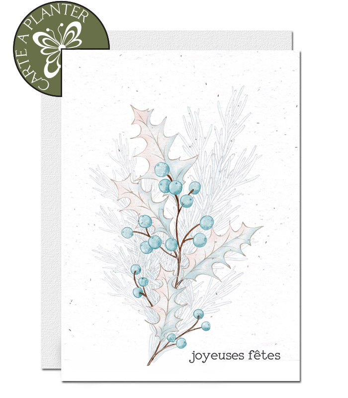 Carte à planter joyeuses fêtes