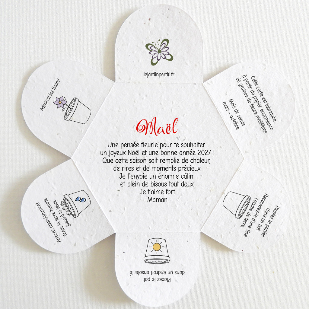 carte de Noël à planter