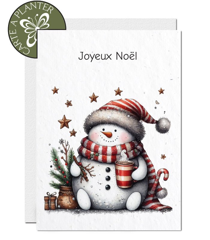 Carte de Noël écoresponsable papier ensemencé