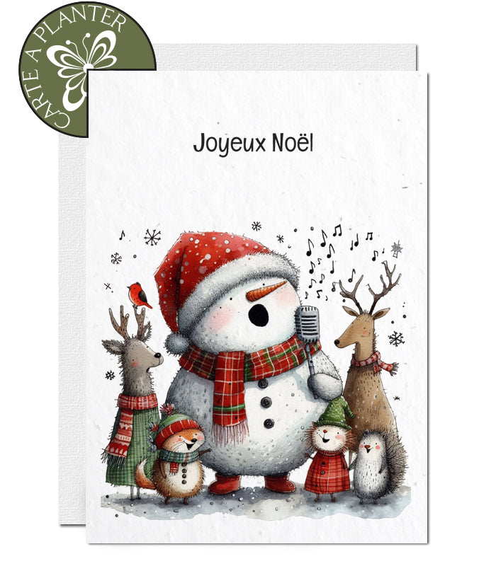 Carte de Noël écoresponsable papier ensemencé