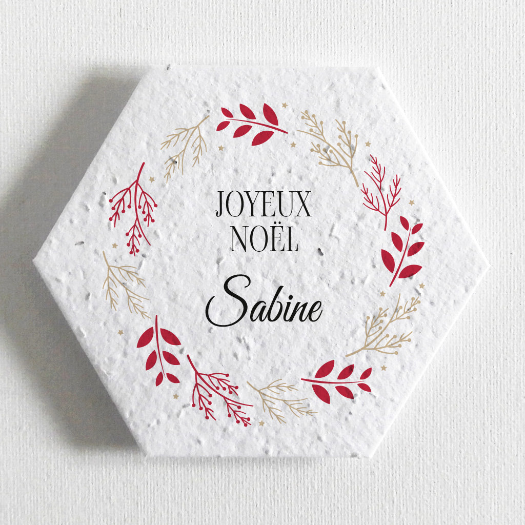 carte de Noël écoresponsable papier ensemencé