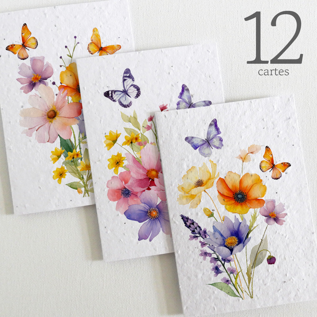 cartes à planter papier ensemencé sans texte