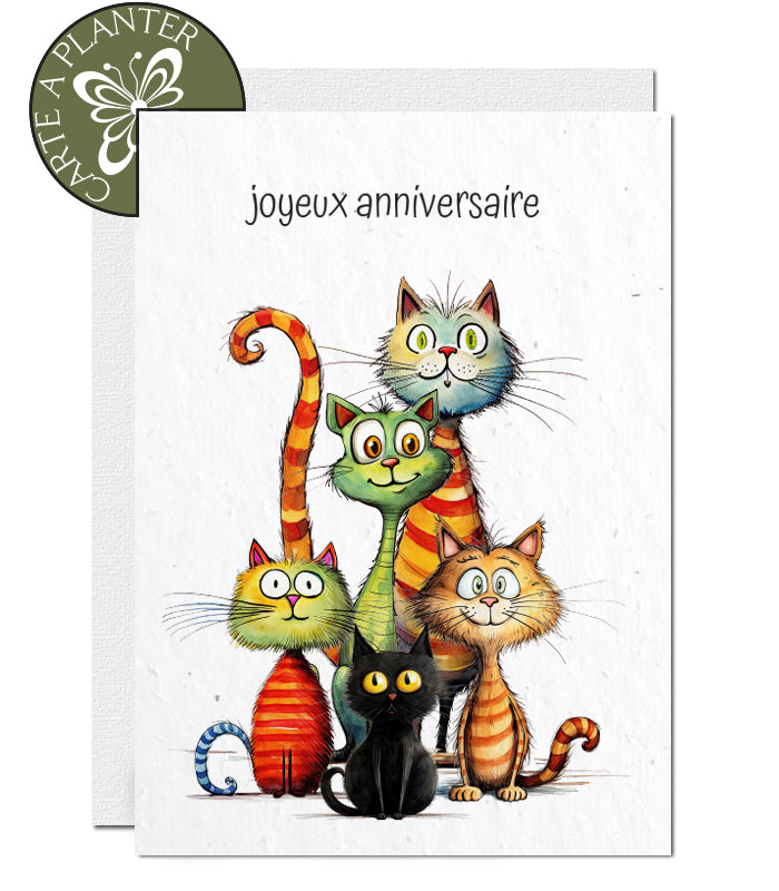 carte d&#39;anniversaire unique à planter 