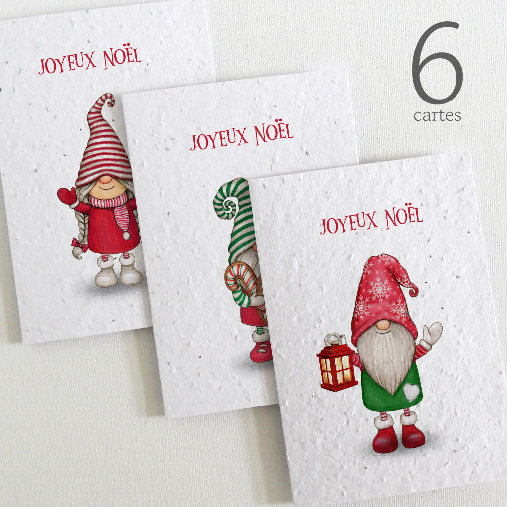 cartes de noël écoresponsables papier ensemencé