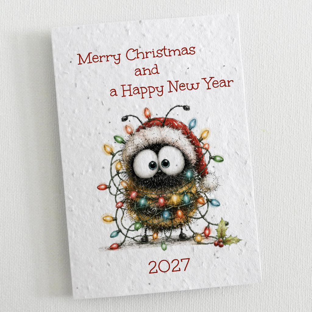 6 Plantable Christmas/New Year Cards - Bees