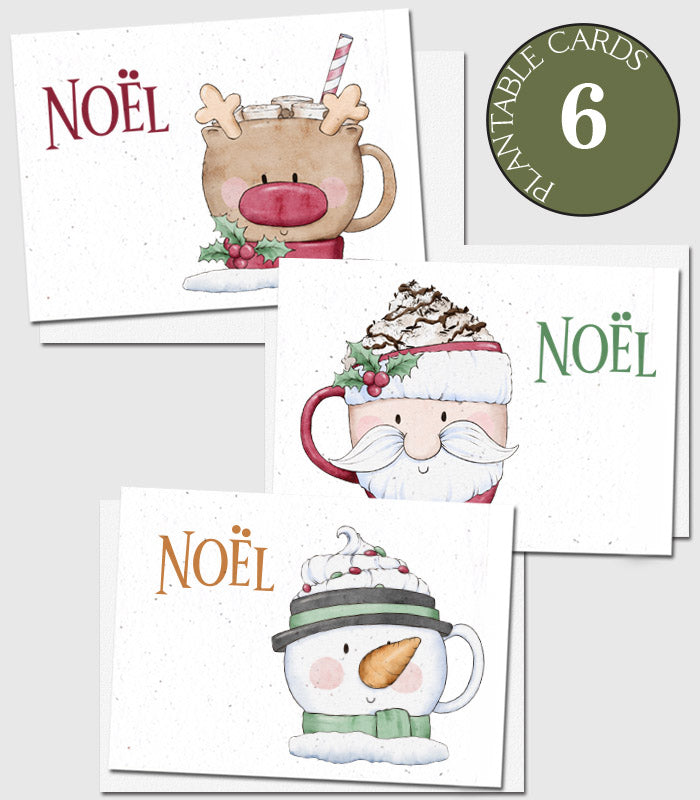 ecofriendly plantable christmas cards set of 6