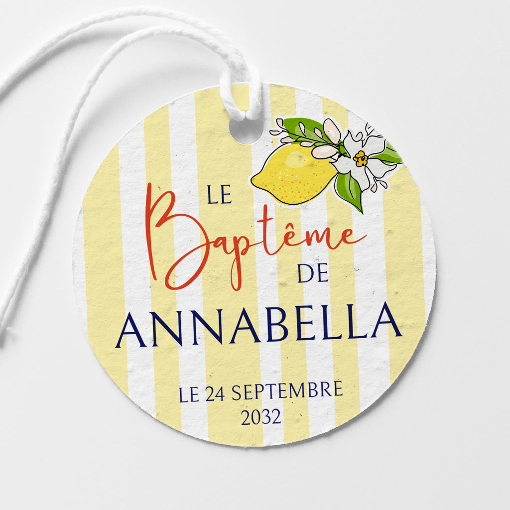 étiquette baptême à planter Dolce Vita
