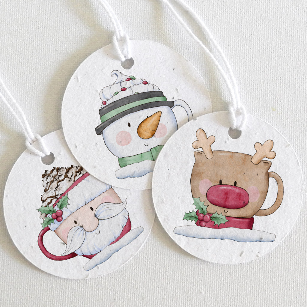 étiquettes de noël à planter