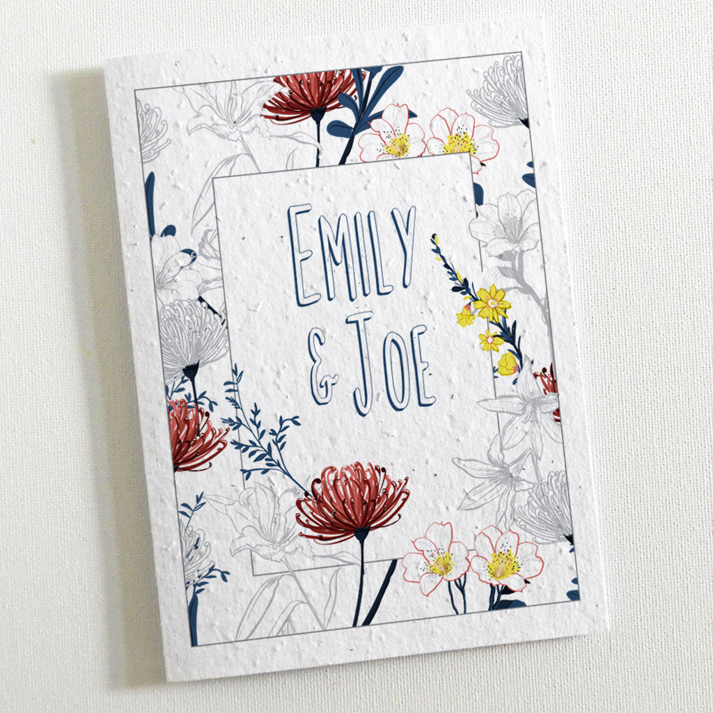 Faire-part de mariage écoresponsable échantillon