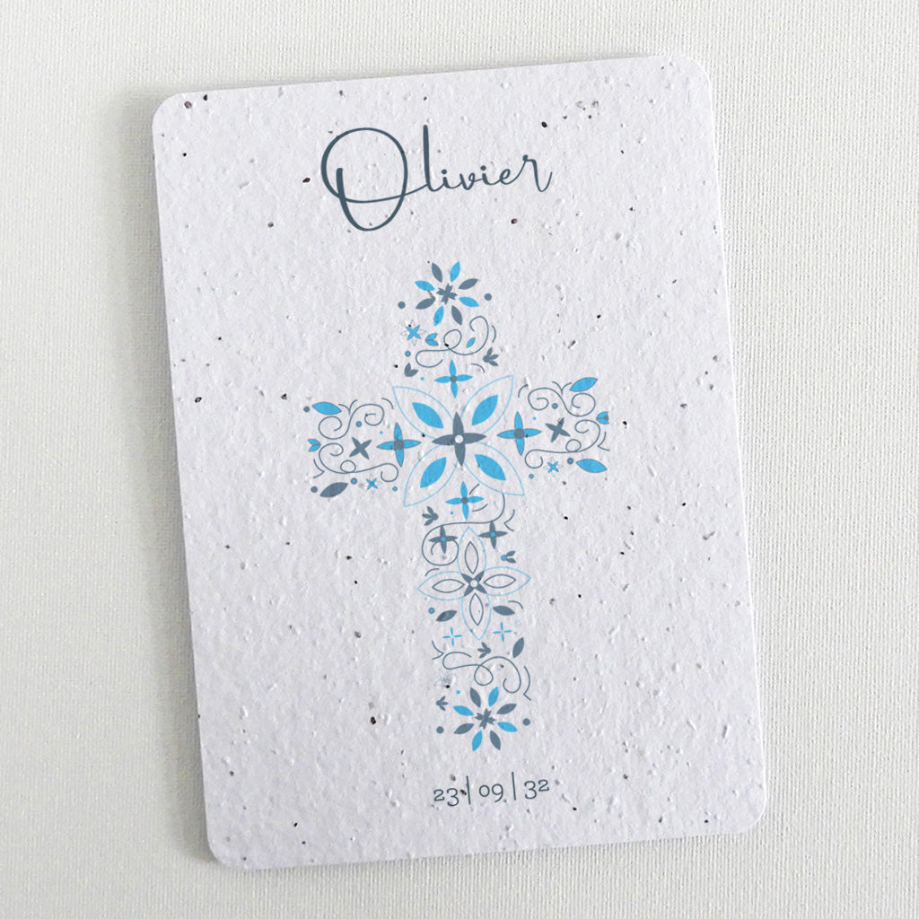 Faire-part de baptême à planter