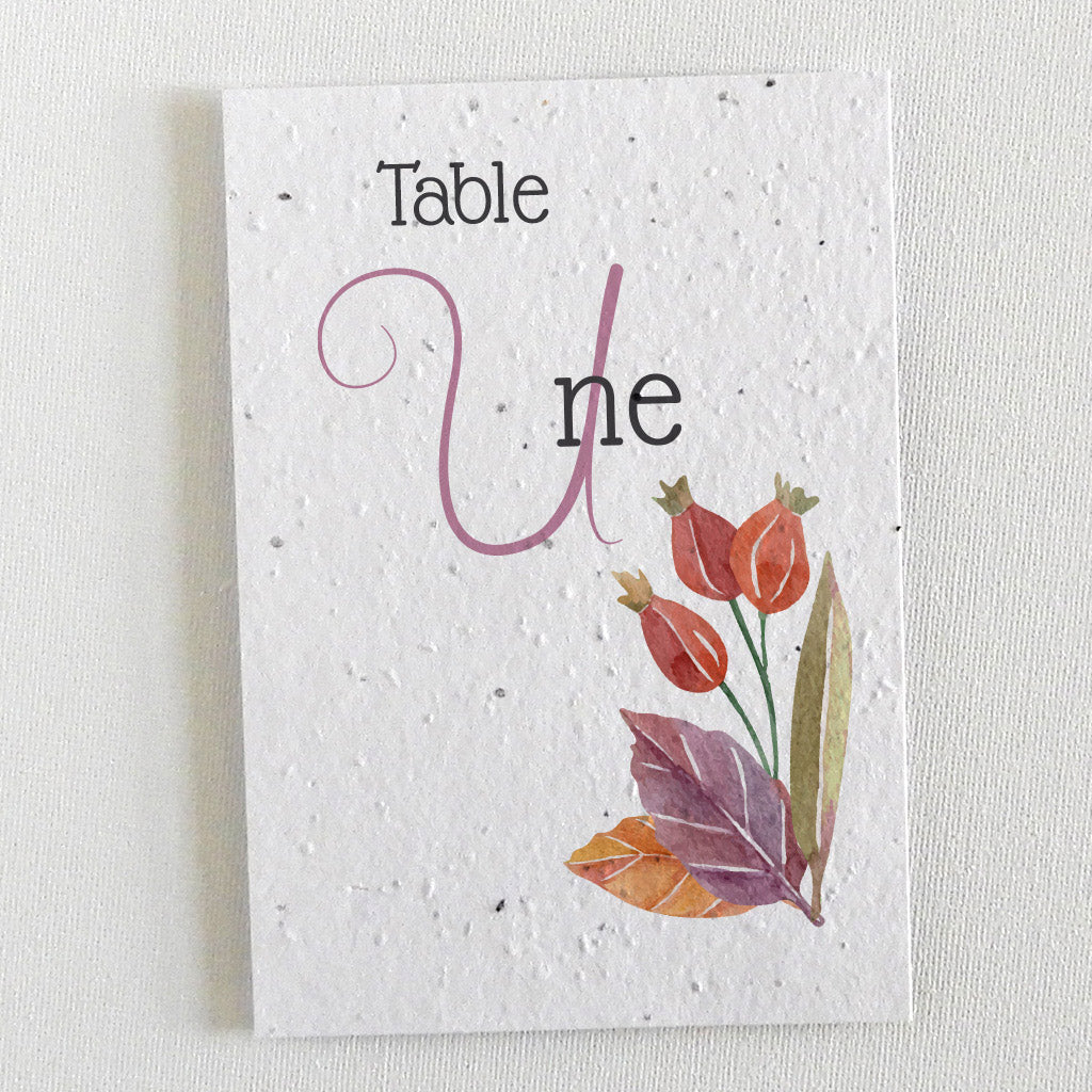 Faire-part de mariage unique papier ensemencé