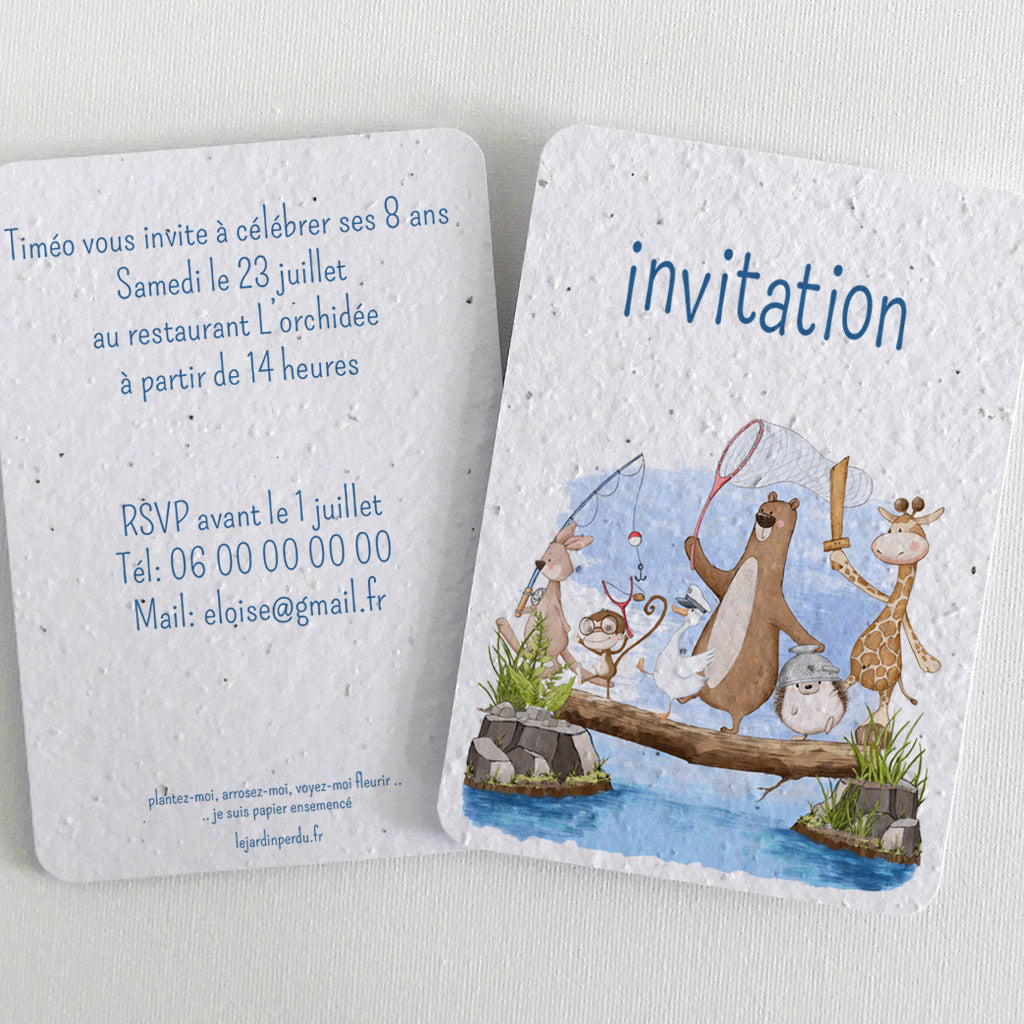 invitation anniversaire à planter