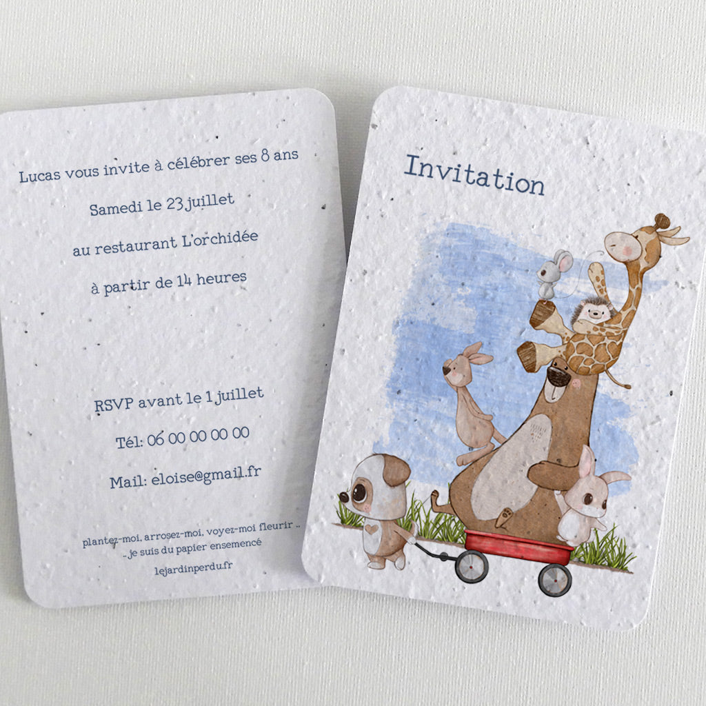 invitation anniversaire écoresponsable