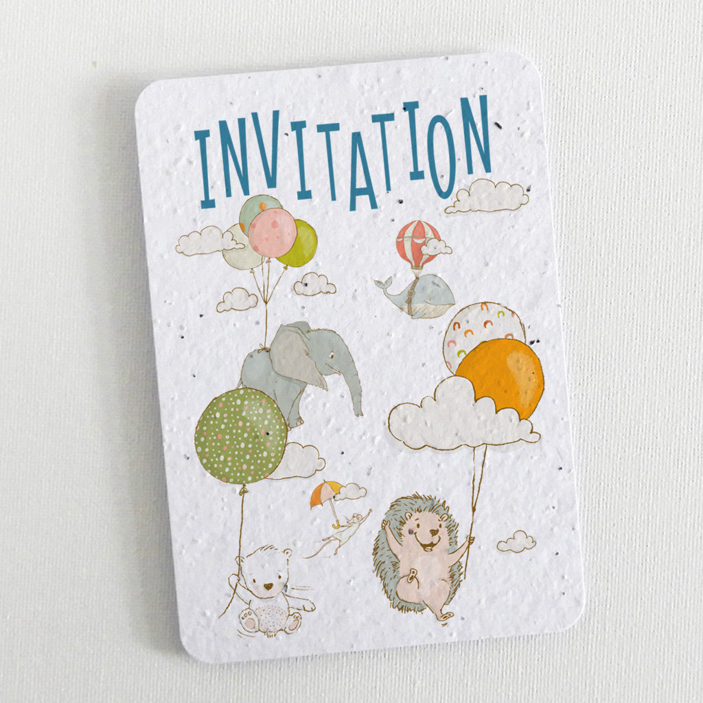 invitation anniversaire papier ensemencé