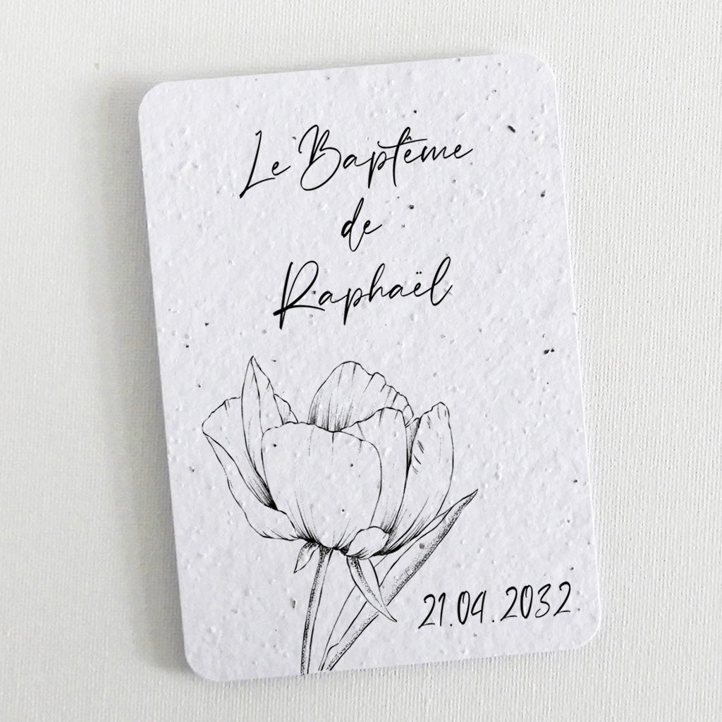 Invitation baptême à planter