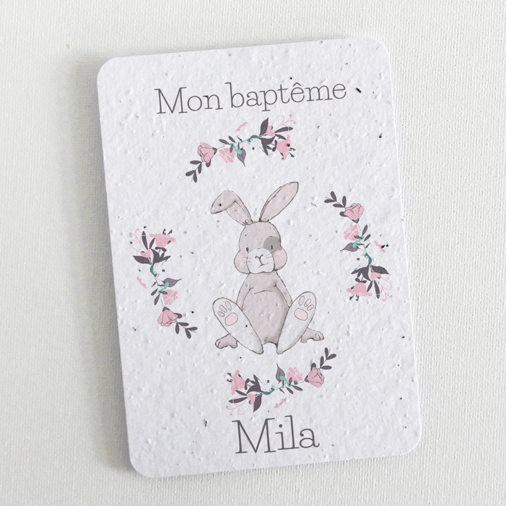 Invitation baptême à planter