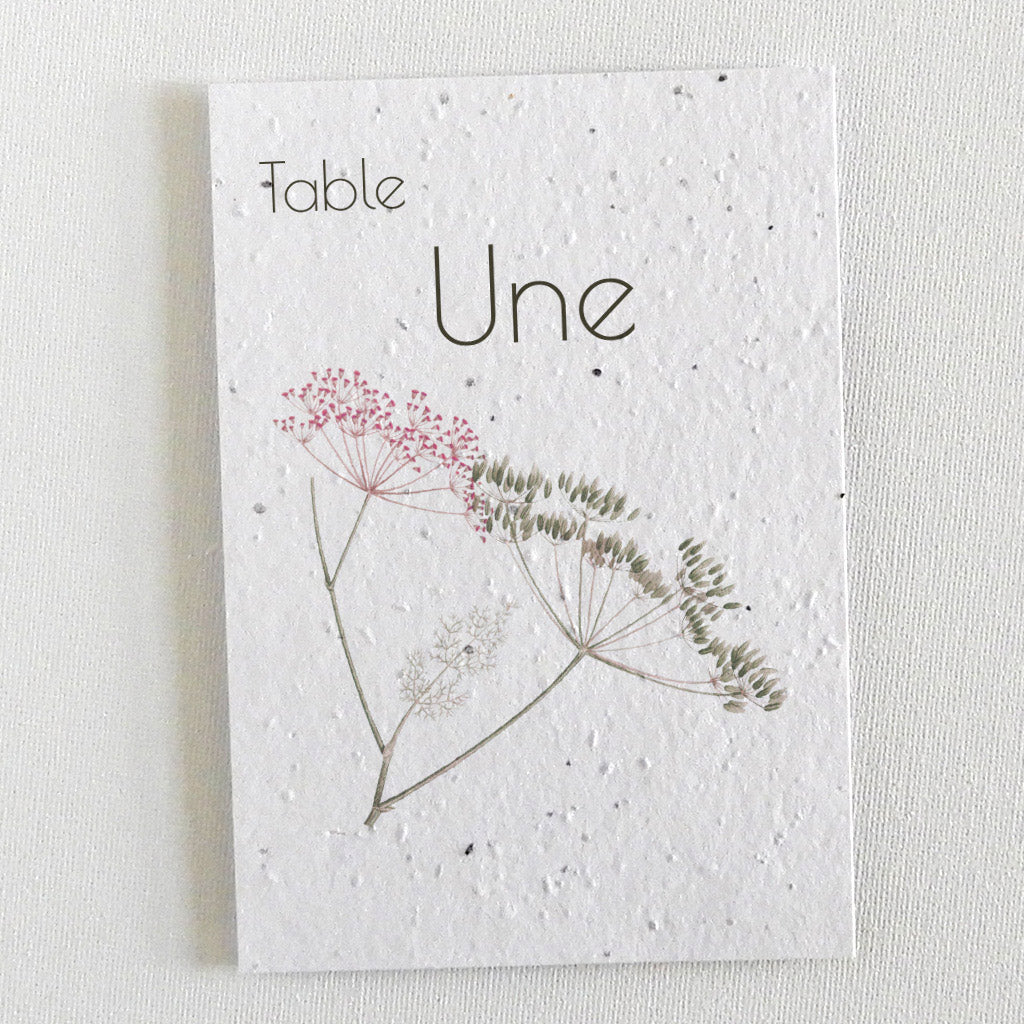 Mariage écoresponsable papier ensemencé