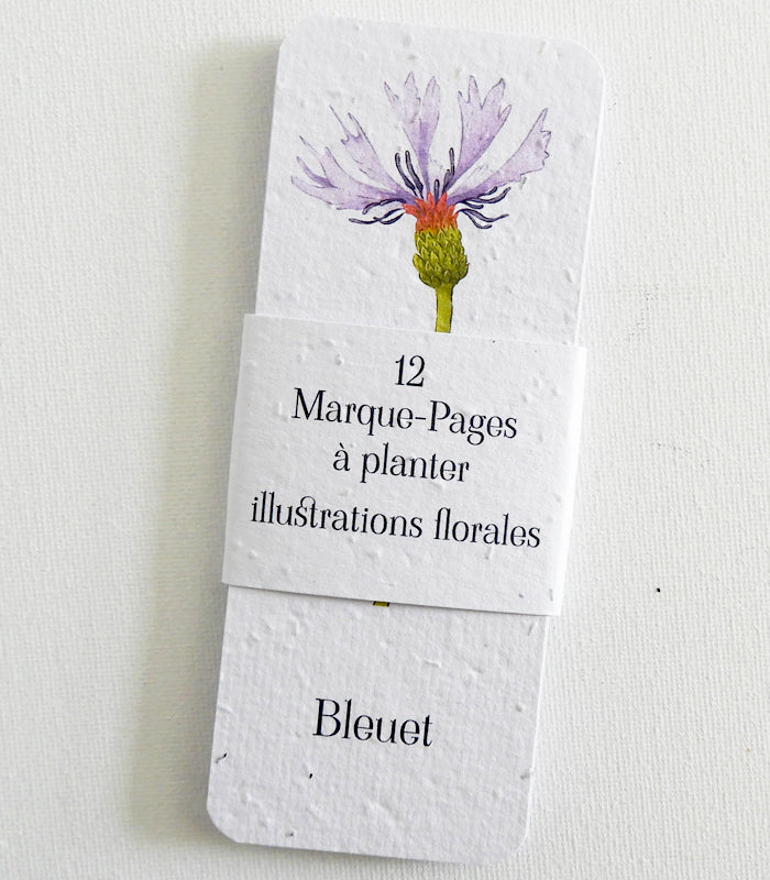 12 Plantable Bookmarks - Floral Illustrations
