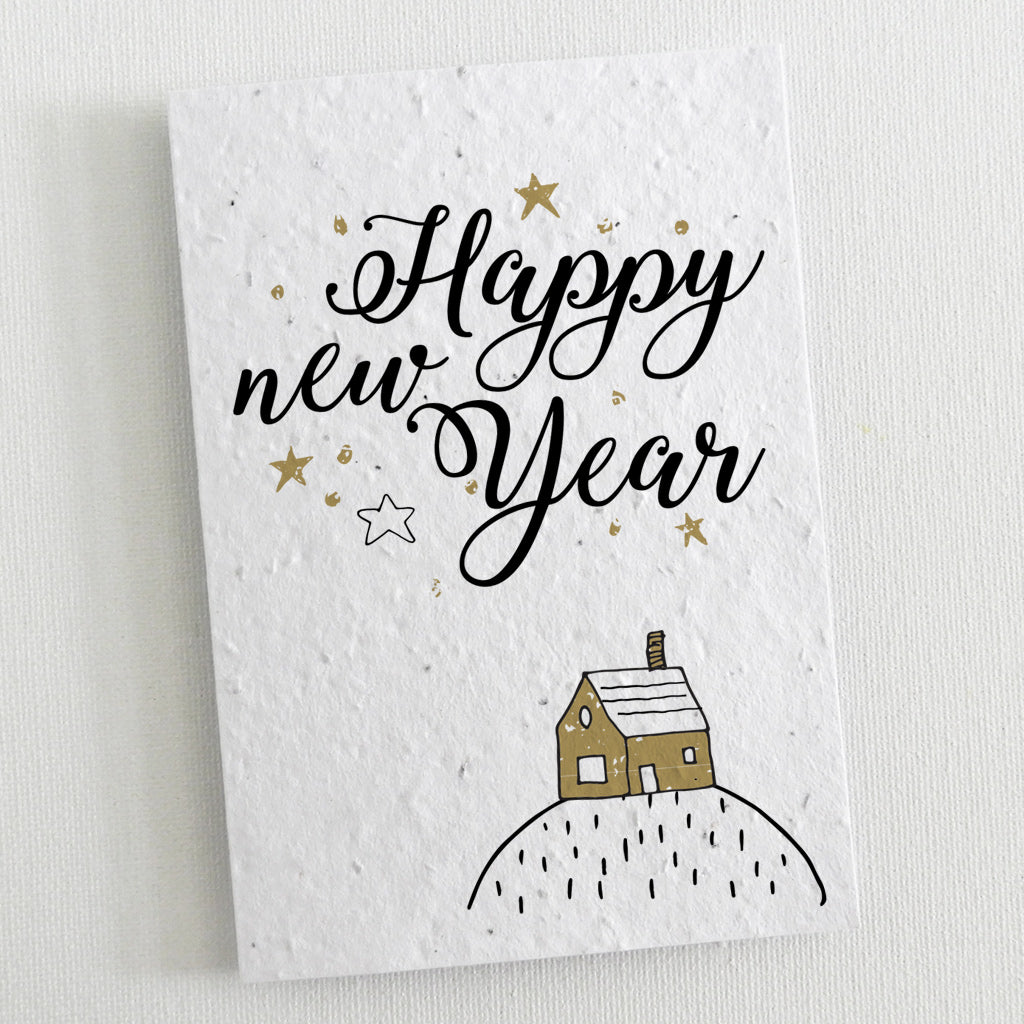 new year card seed paper