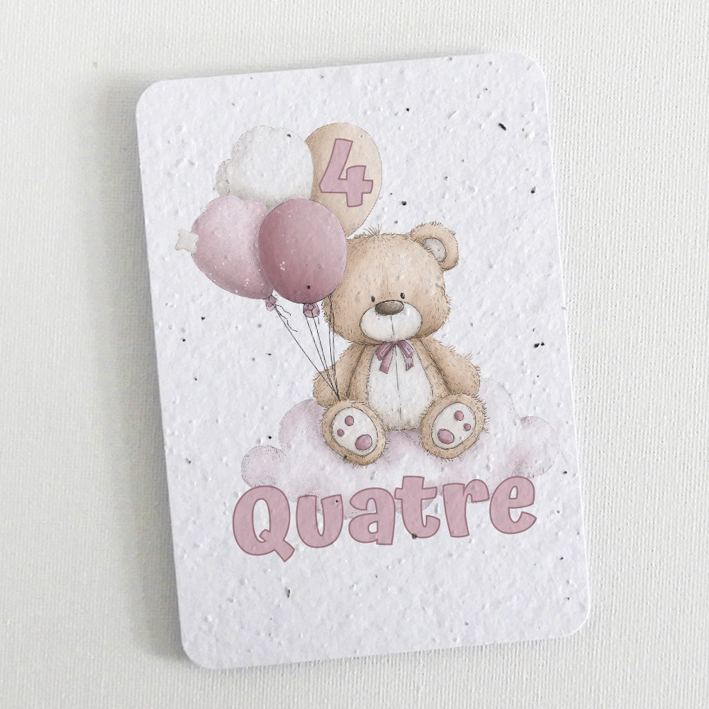 numéro de table papier ensemencé