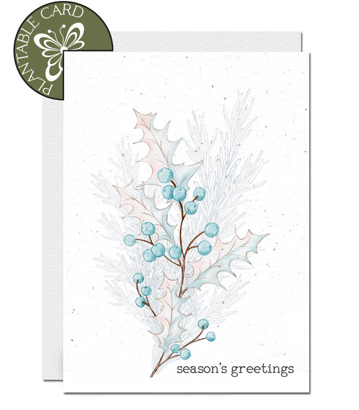 plantable card season&#39;s greetings