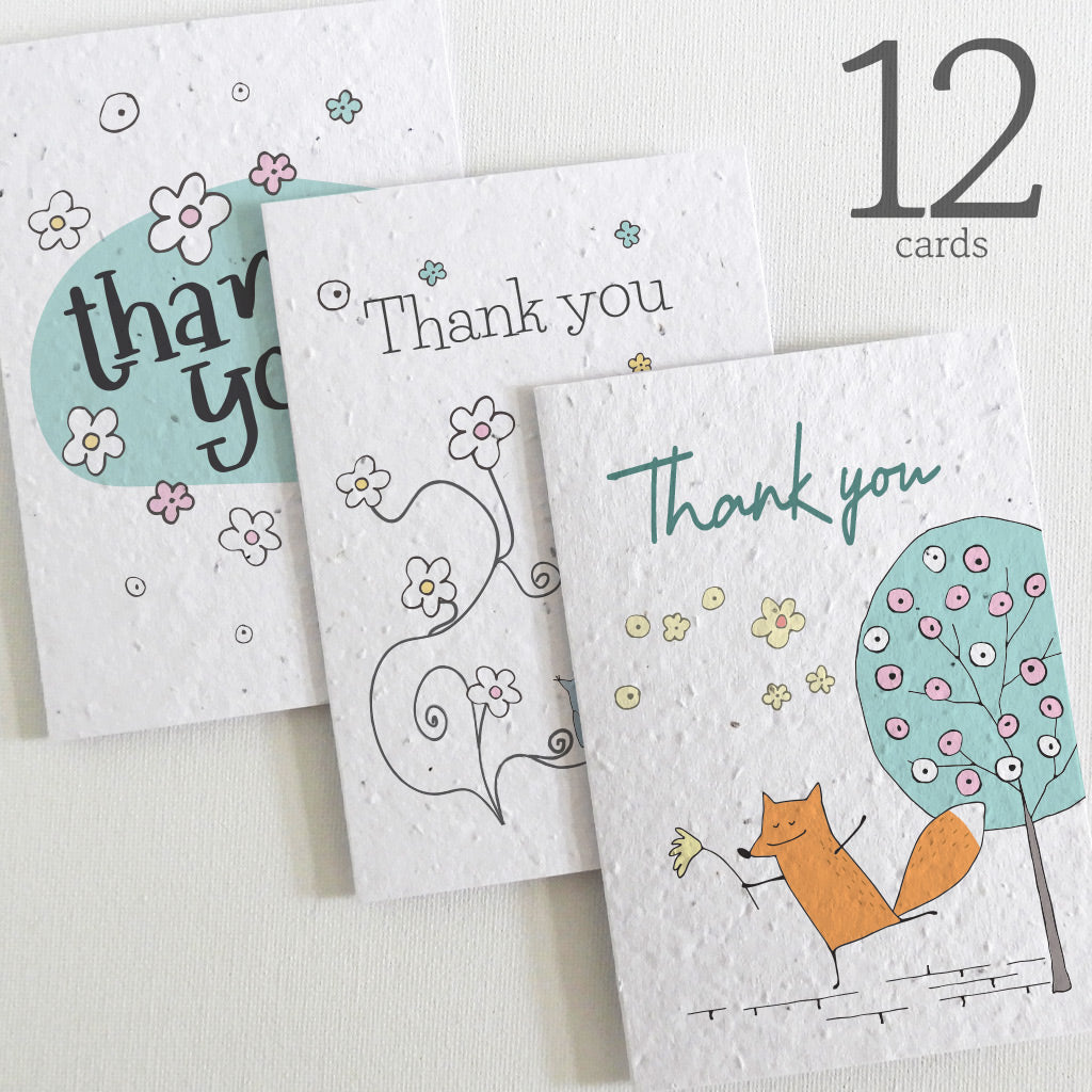 seed paper cards thank you