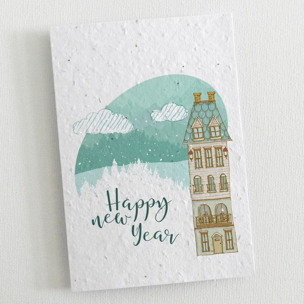 seed paper new year card