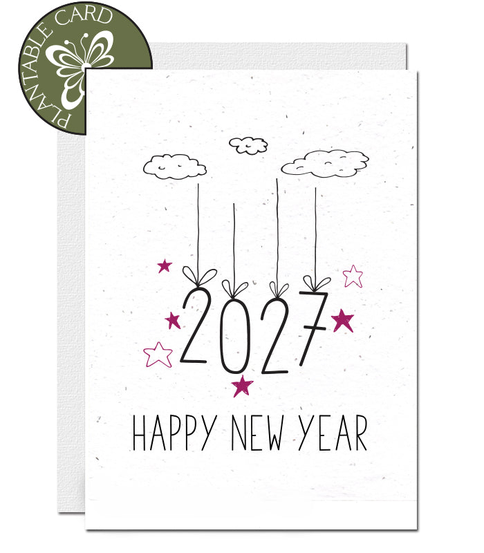 seed paper new year card