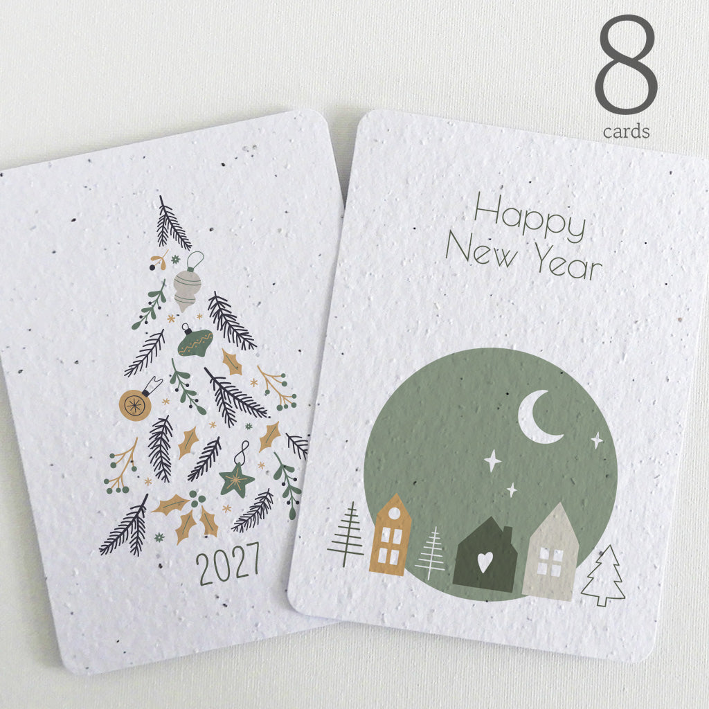 seed paper new year cards