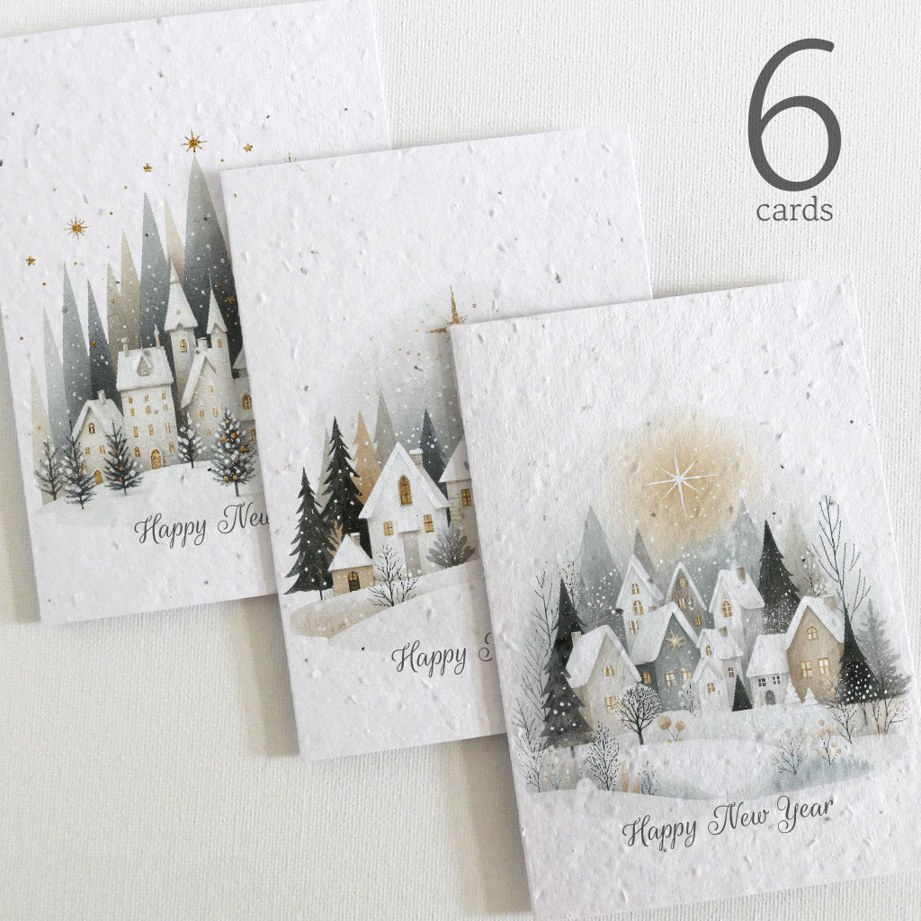 seed paper new year cards