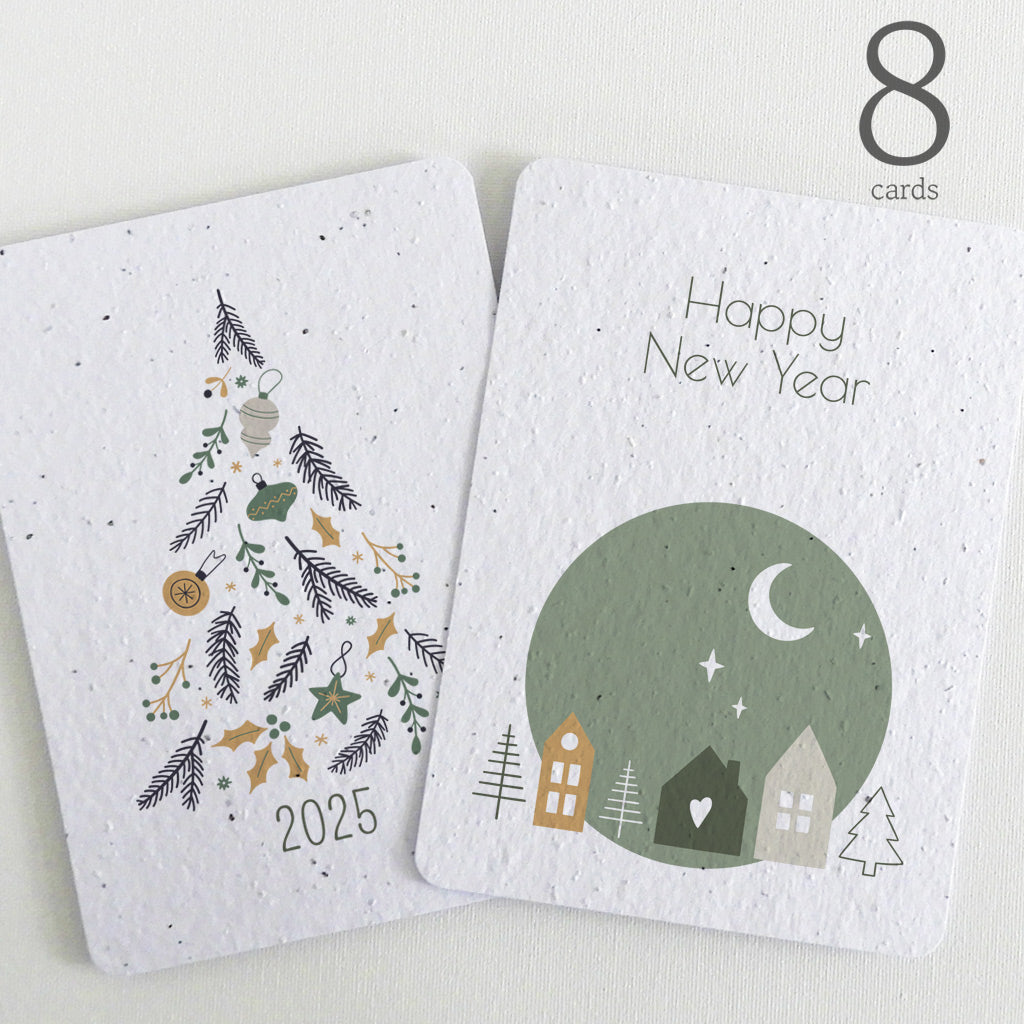 seed paper new year cards