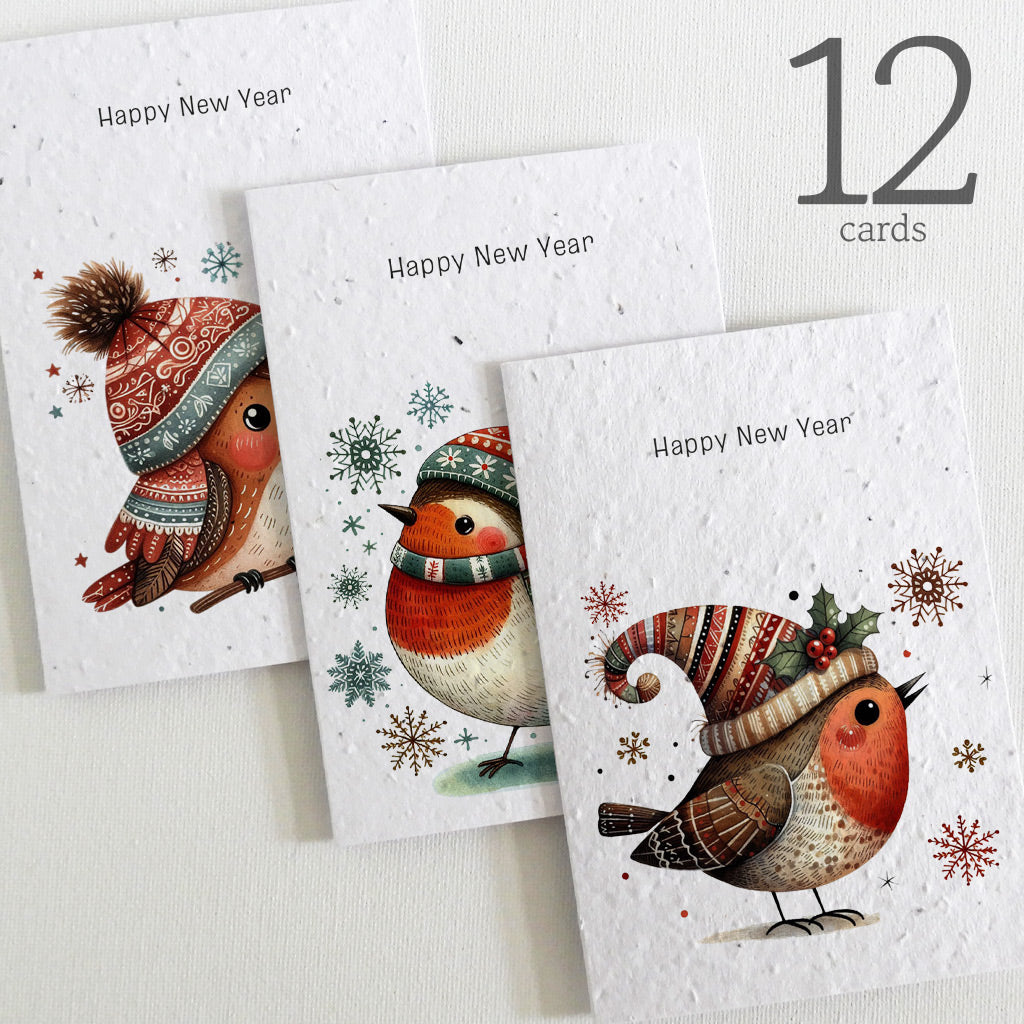 seed paper new year cards