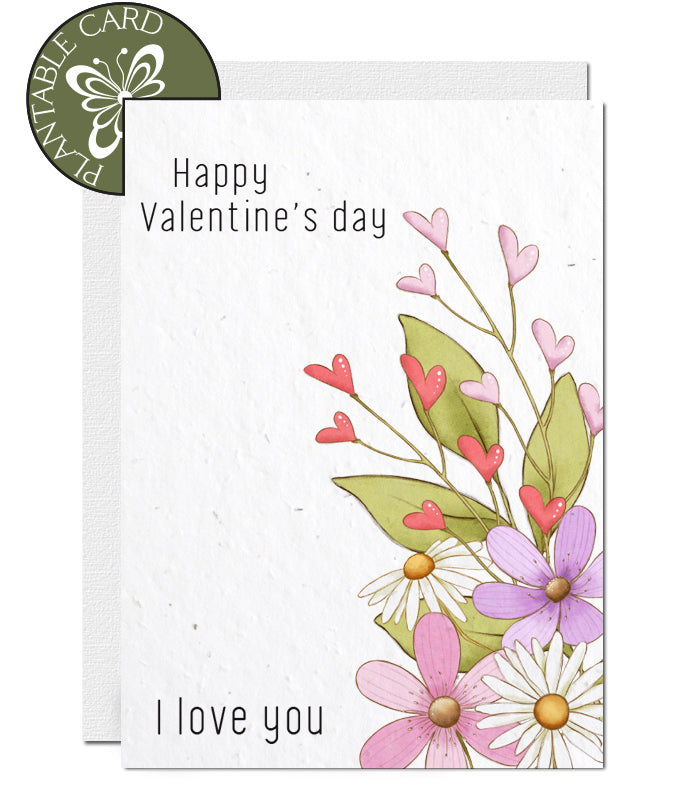 valentine&#39;s day card seed paper