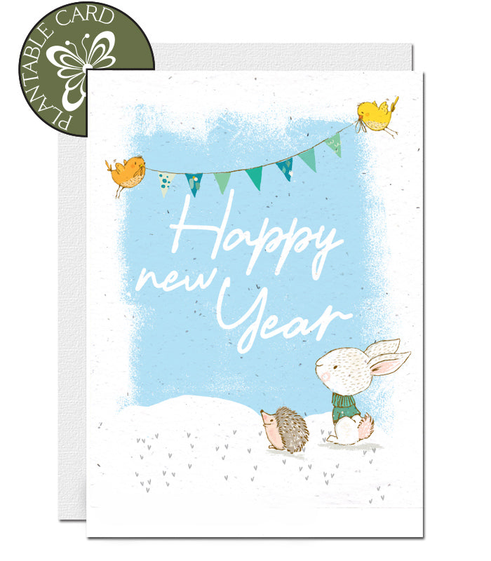 biodegardable new year card