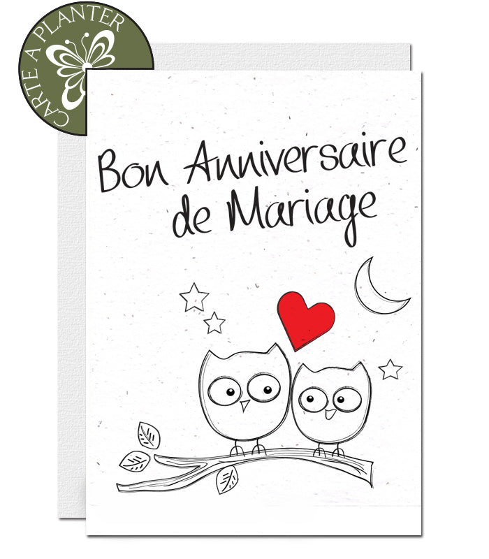 carte écoresponsable anniversaire de mariage