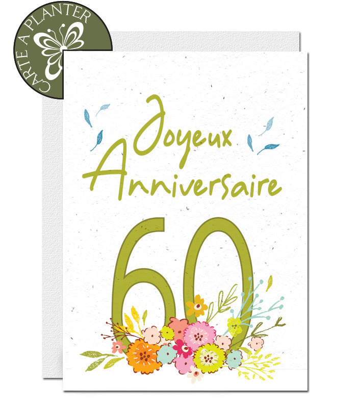 carte à planter 60 ans