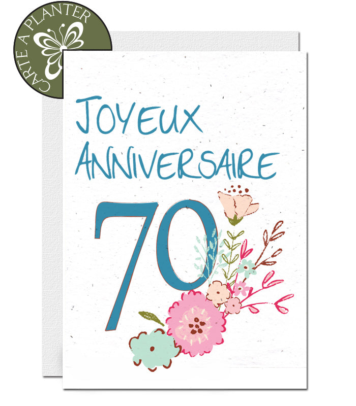 carte à planter 70 ans
